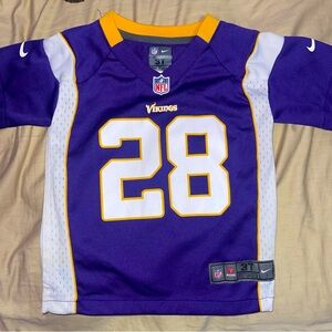 boys or girl vikings toddler jersey #28